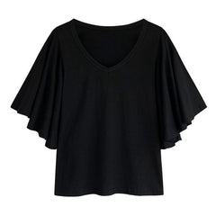 Plus-size Womens Short-sleeve T-shirt Top