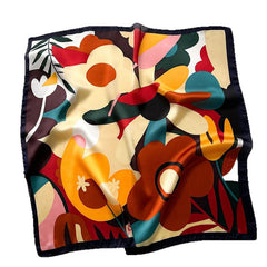 New Dopamine-print Silk Scarf For Women