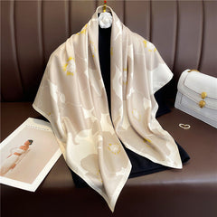 Womens Floral Color-Block Sun-Protective ShawlHijab