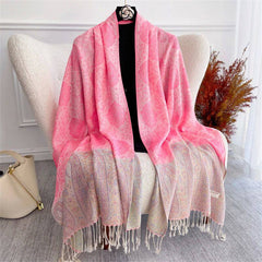 Bohemian Autumn Scarf Cashmere Women Jacquard Pashmina Desig