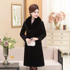 Medium To Long Length Women's Mother's Coat For Middle-aged And Elderly People