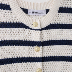 Stylish Versatile Casual Striped Knit Top