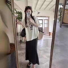 Womens Printed Bow-Knot Short-Sleeve Top