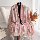 Light-luxury Jacquard Cashew Tassel Fashion Shawl