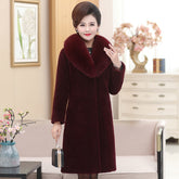 Medium To Long Length Women's Mother's Coat For Middle-aged And Elderly People