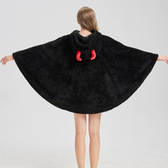 Cartoon Nightgown Halloween Cloak Flannel Little Devil