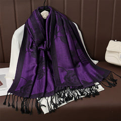Womens AutumnWinter Faux Cashmere Shawl Cozy Wrap Scarf For Warmth