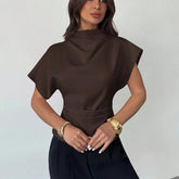 Asymmetrical Womens Fashion Blouse Top
