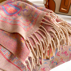 New Cashmere-look Scarf With A Cashew Patternperfect For Staying Warm In Air-conditioned Rooms Or As A Stylish Outer Layer