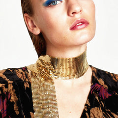 New Exaggerated Textured Mesh Scarf
