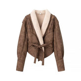 Brown Lace Fur Coat