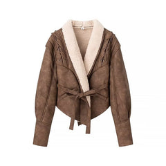 Brown Lace Fur Coat