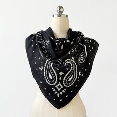 Cashew Flower Silk Scarf Square Handkerchief High-End Paisley Large Scarf