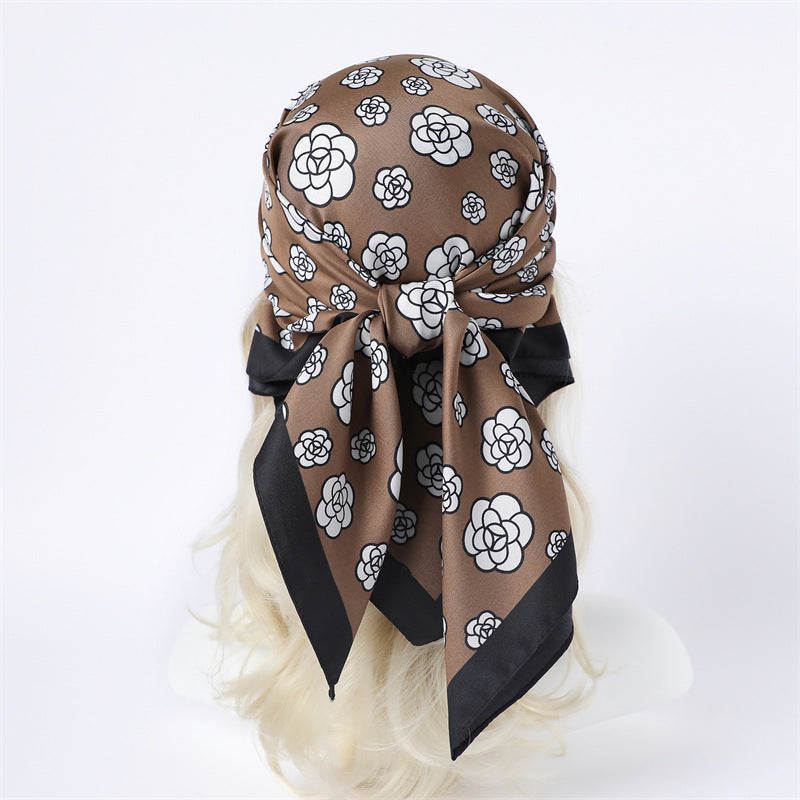 Womens Floral Color-Block Sun-Protective ShawlHijab