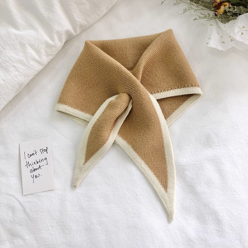 Womens Sweet Mini Triangle Neck Warmer For Winter Cozy Neck ScarfNeckerchief