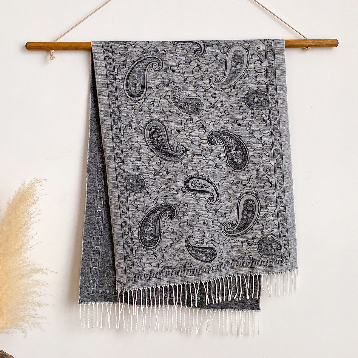 New Cashmere-look Scarf With A Cashew Patternperfect For Staying Warm In Air-conditioned Rooms Or As A Stylish Outer Layer