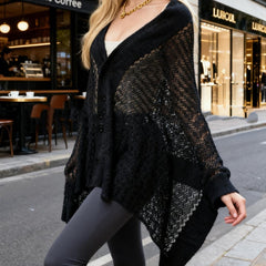 European And American Fashion Bloggers Hollow-out Cardigan Shawl Jacket