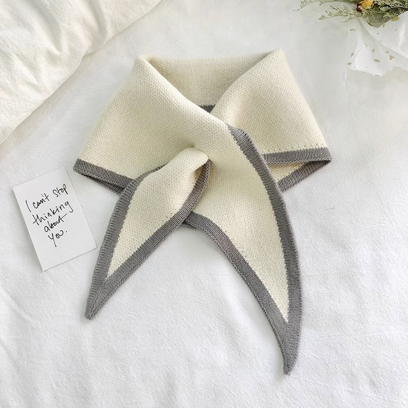 Womens Sweet Mini Triangle Neck Warmer For Winter Cozy Neck ScarfNeckerchief