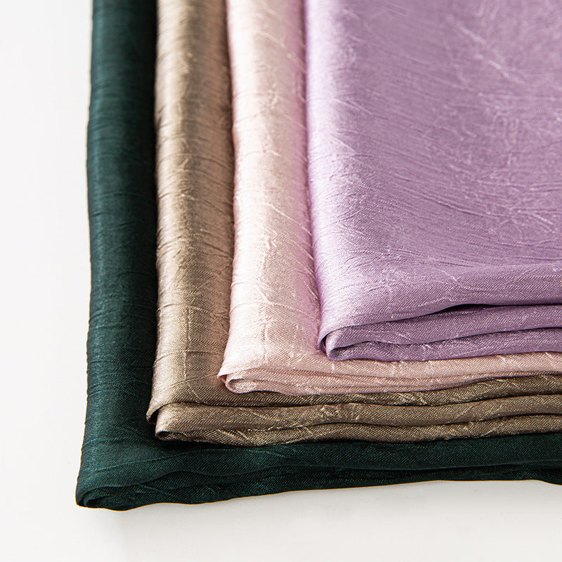 New Style Crinkled Satin Scarf With A Silky Smooth Feel, Perfect As A Headscarf Or Shawl