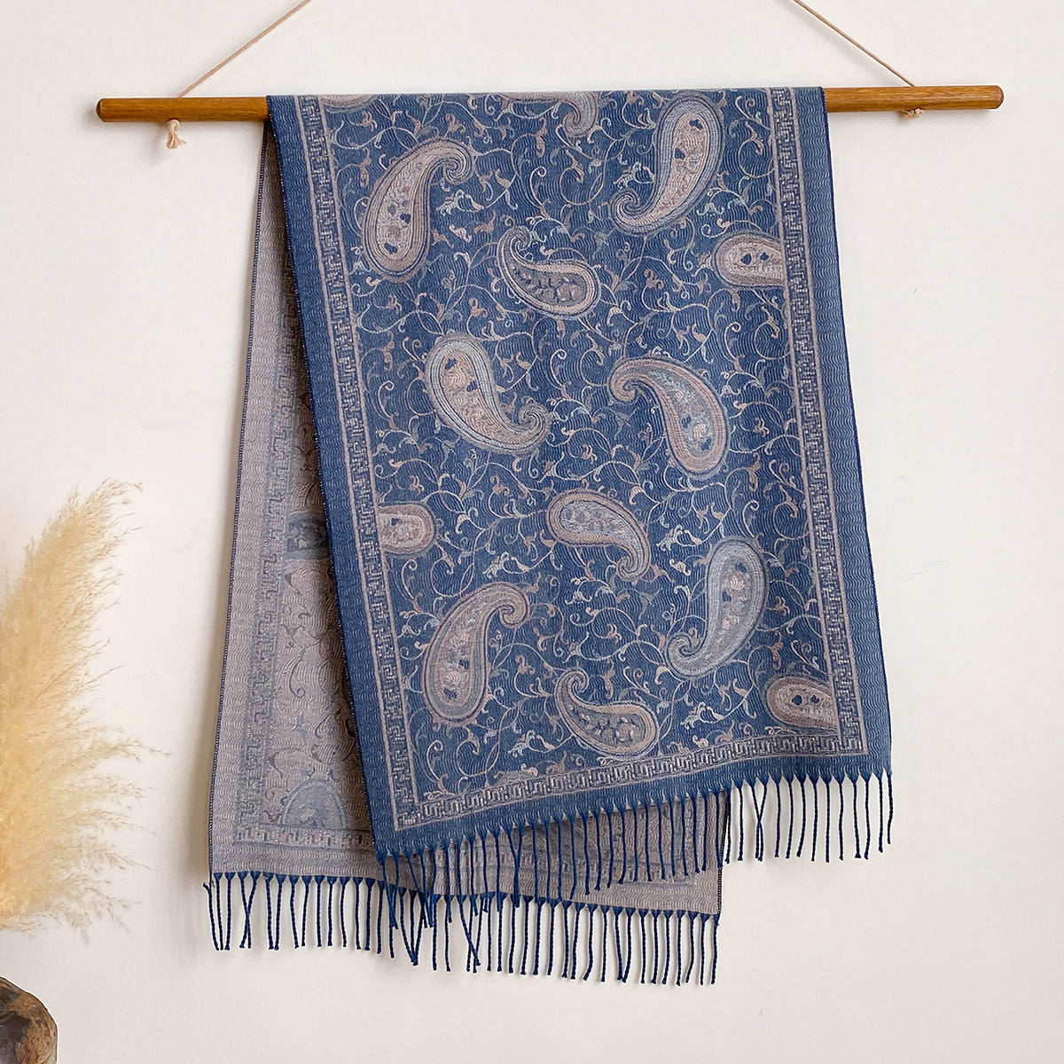 New Cashmere-look Scarf With A Cashew Patternperfect For Staying Warm In Air-conditioned Rooms Or As A Stylish Outer Layer