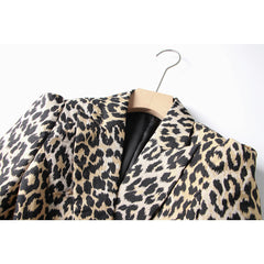 Retro Style Fashionable Fashion Leopard Print Coat Short