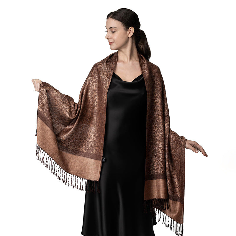 New Lightweight Luxury Shawl For Women A Faux Cashmere Wrap Style Scarf