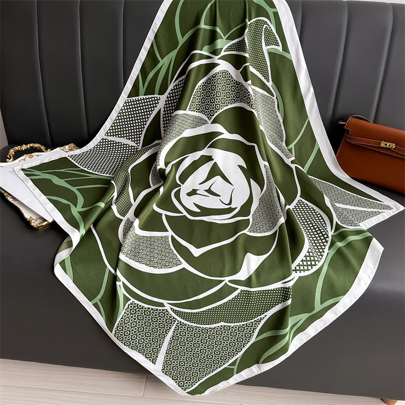 Womens Floral Color-Block Sun-Protective ShawlHijab
