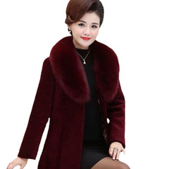 Medium To Long Length Women's Mother's Coat For Middle-aged And Elderly People