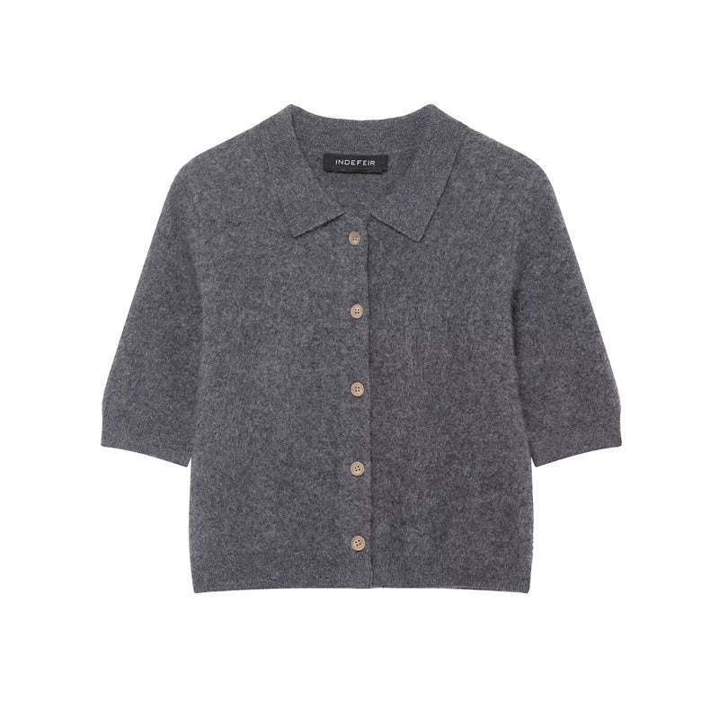 Female European And American Style Fashionable Simple Short Sleeved Shirt