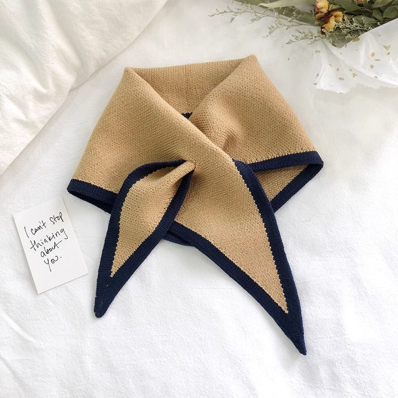 Womens Sweet Mini Triangle Neck Warmer For Winter Cozy Neck ScarfNeckerchief