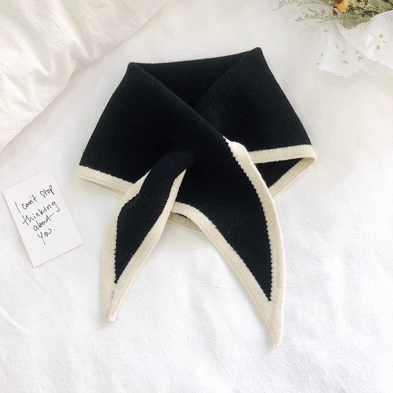 Womens Sweet Mini Triangle Neck Warmer For Winter Cozy Neck ScarfNeckerchief