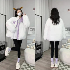Casual All-matching Loose Cotton Coat