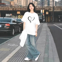 Womens Relaxed Versatile Short-sleeve Top