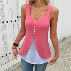 Women's Casual Color-blocked Vest Top
