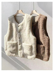 Lamb Wool Double-sided Thermal Vest Fashion Waistcoat Jacket