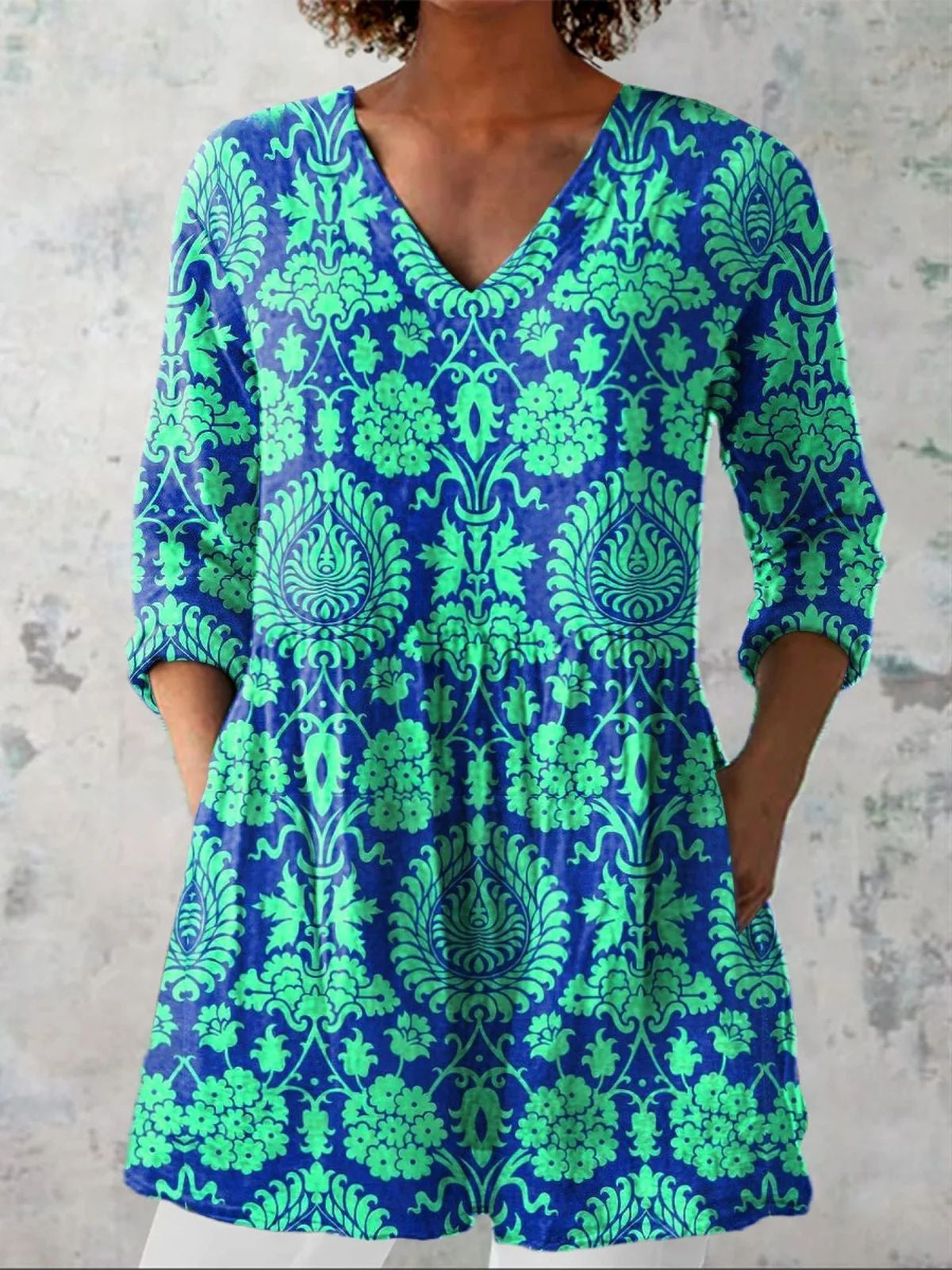 Female Creative Fish Pattern Vacation Style Dress