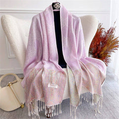 Bohemian Autumn Scarf Cashmere Women Jacquard Pashmina Desig