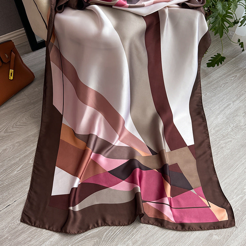 New Silk-look Scarflong Style For Vacation And Sun Protection