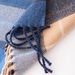 Stylish And Simple Womens Faux Cashmere Plaid Scarf