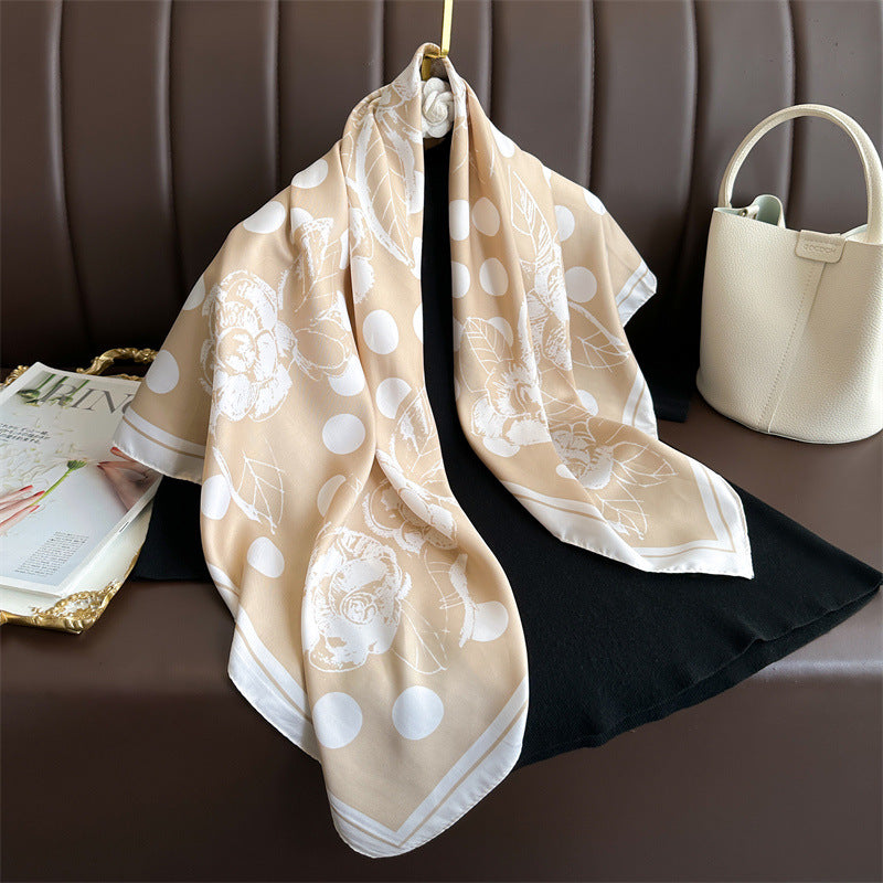 Womens Floral Color-Block Sun-Protective ShawlHijab