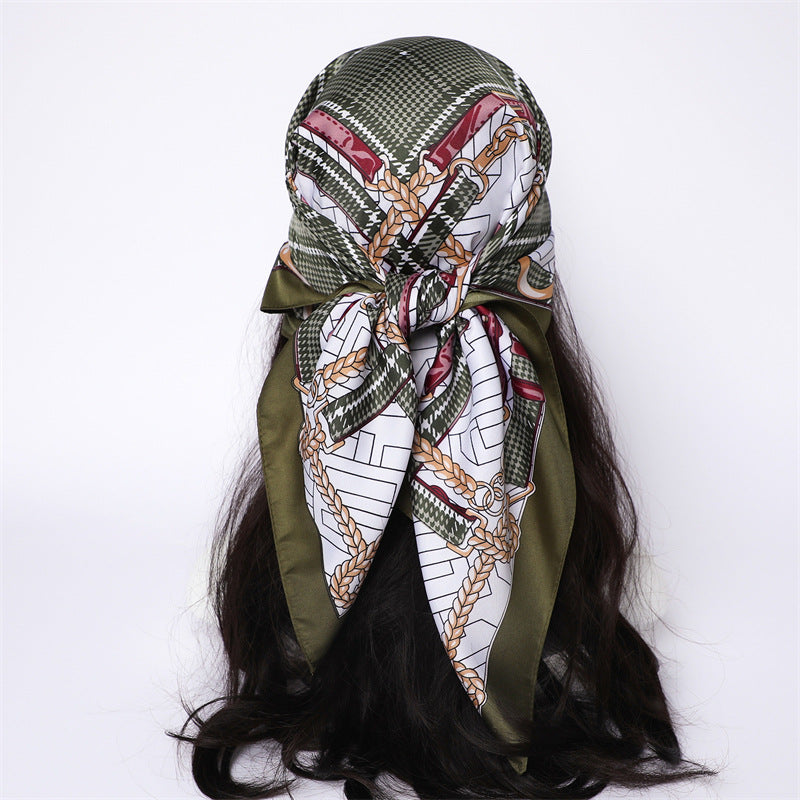 Womens Floral Color-Block Sun-Protective ShawlHijab