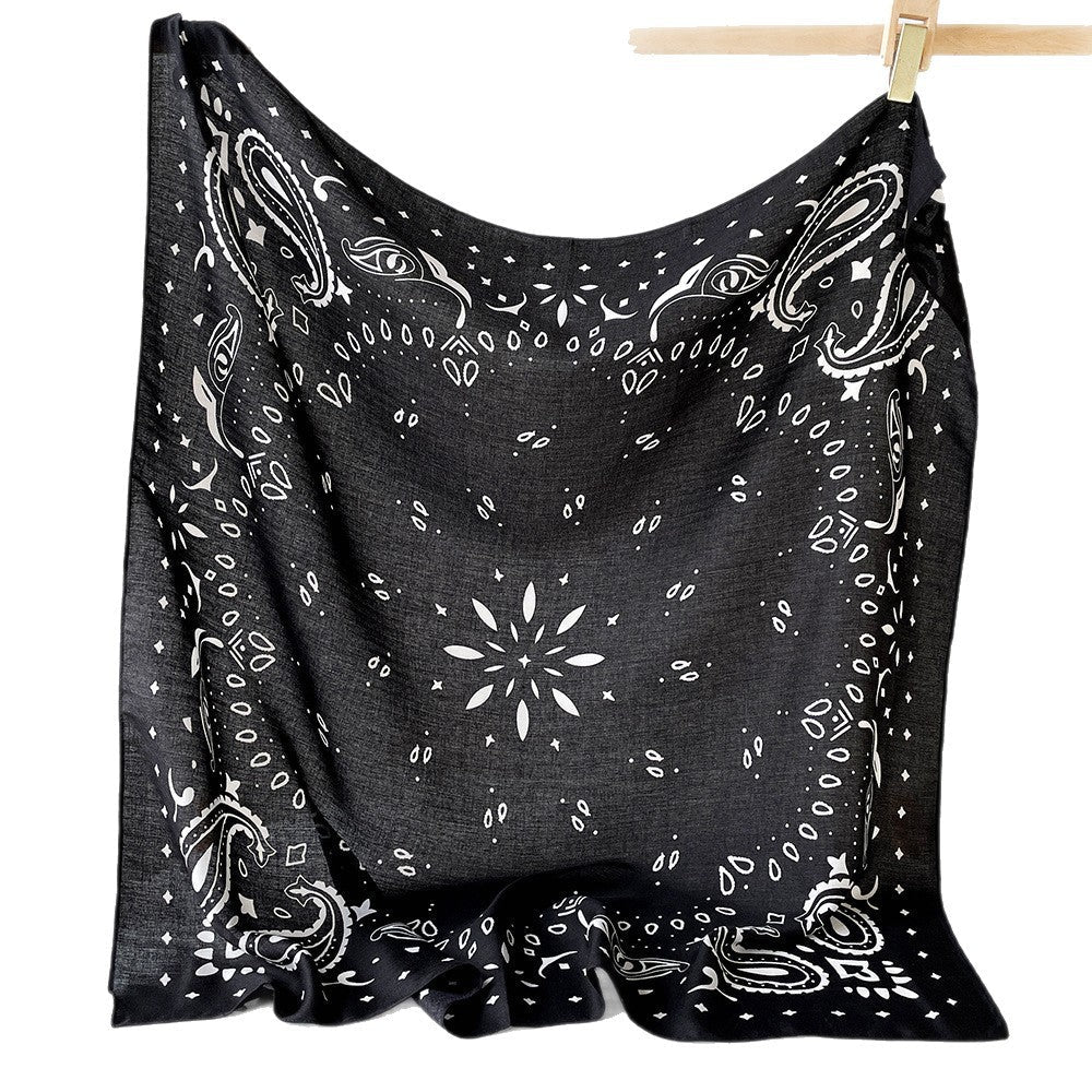 Cashew Flower Silk Scarf Square Handkerchief High-End Paisley Large Scarf