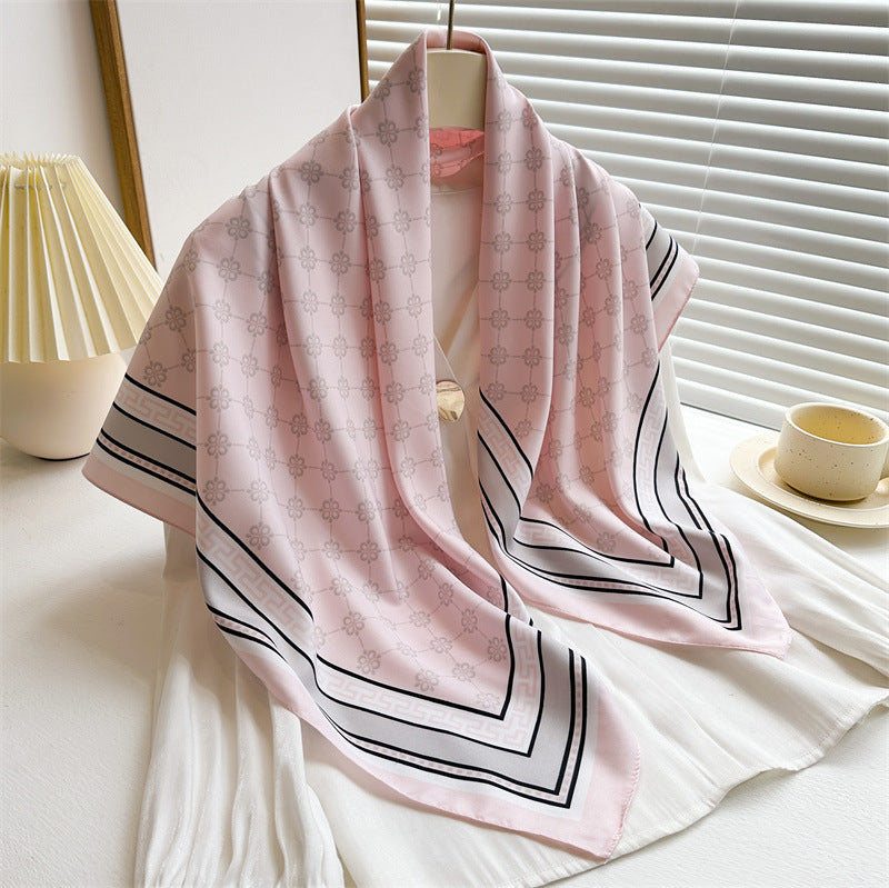 Womens Floral Color-Block Sun-Protective ShawlHijab