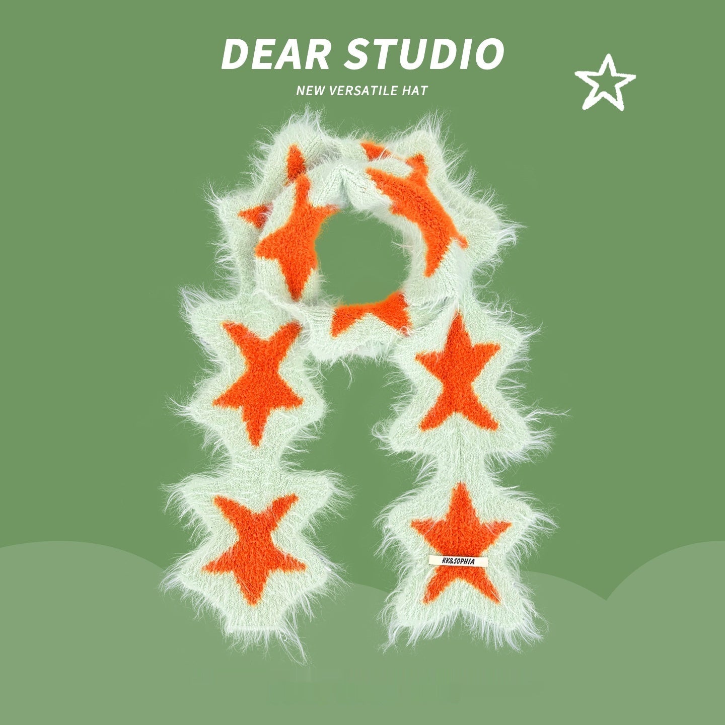 Hand-knitted Coral Fleece Snowman Scarf For Women