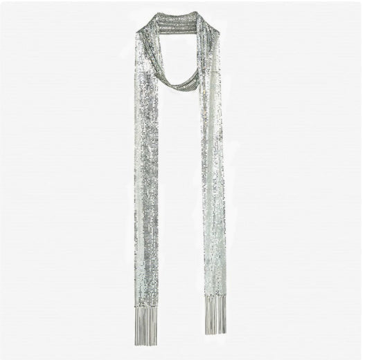 New Exaggerated Textured Mesh Scarf