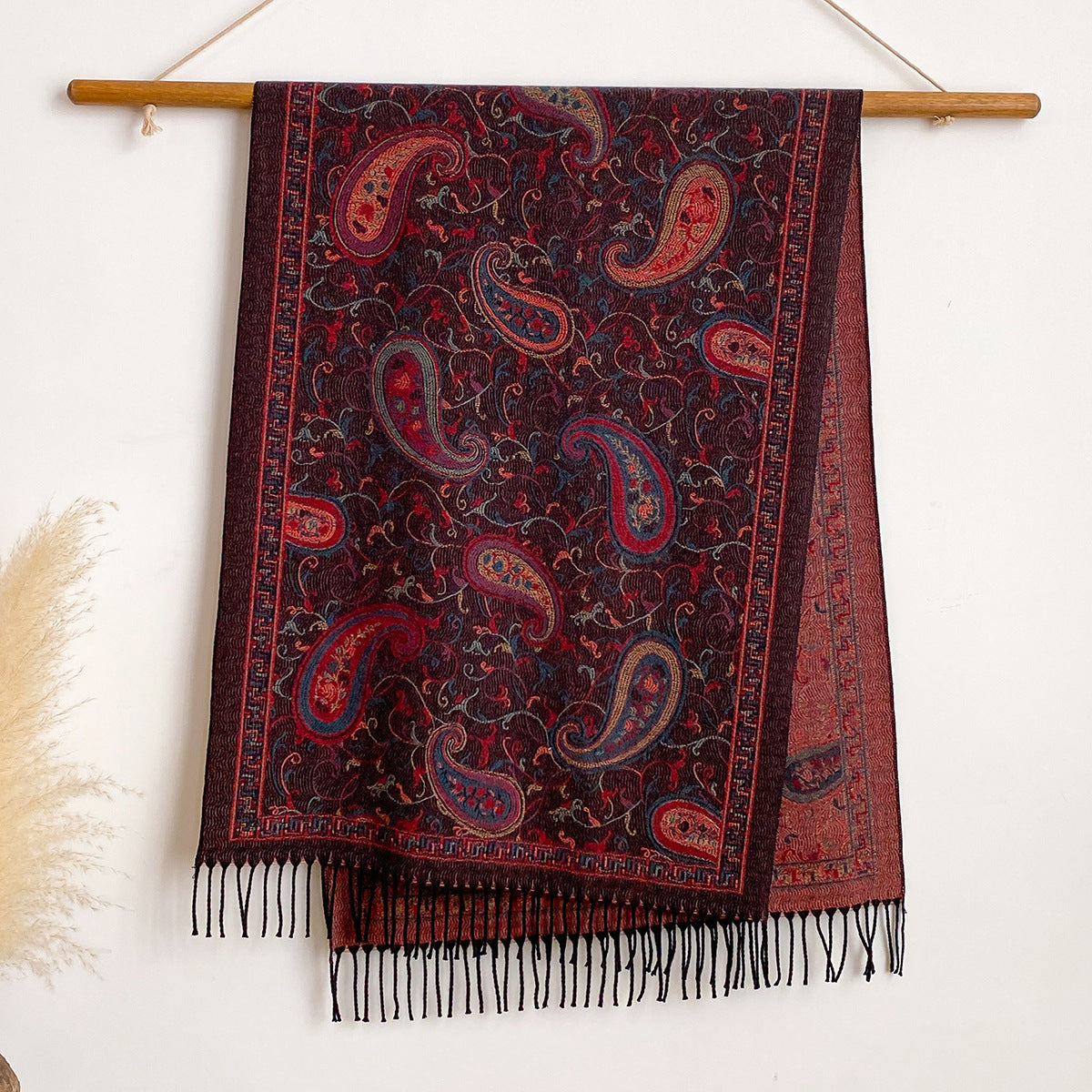 New Cashmere-look Scarf With A Cashew Patternperfect For Staying Warm In Air-conditioned Rooms Or As A Stylish Outer Layer